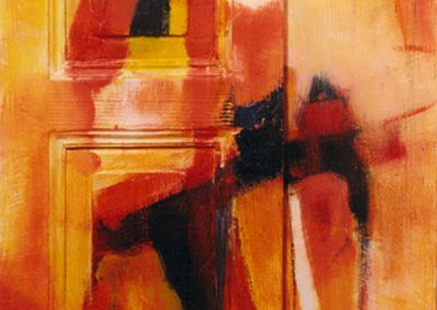1999, Porta n° 1 Arancio 51,5x165